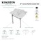 Kingston Brass 36 Carrara Marble Console Sink with Stainless Steel Legs, Marble WhitePolished Chrome LMS36MSQ1 - alternate 2